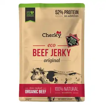 Holland & Barrett Cherky Beef Jerky Original – 30g aanbieding