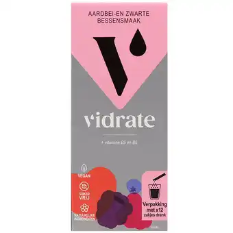 Holland & Barrett ViDrate Aardbei- en Zwarte Bessensmaak - 12 sachets aanbieding