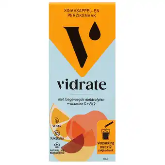 Holland & Barrett ViDrate Sinaasappel- en Perziksmaak - 12 sachets aanbieding