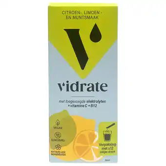 Holland & Barrett ViDrate Citroen-, Limoen- en Muntsmaak - 12 sticks aanbieding
