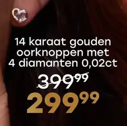 Lucardi 14 karaat gouden oorknoppen aanbieding