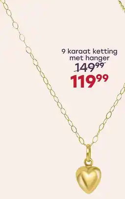 Lucardi 9 karaat ketting met hanger aanbieding