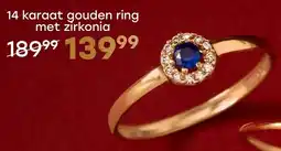 Lucardi 14 karaat gouden ring met zirkonia aanbieding