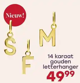 Lucardi 14 karaat gouden letterhanger aanbieding