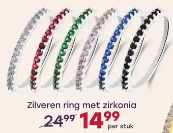 Lucardi Zilveren ring met zirkonia aanbieding