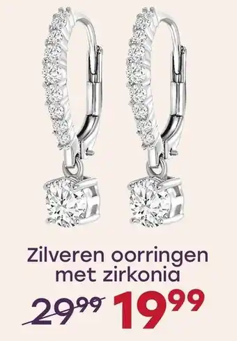 Lucardi Zilveren oorringen met zirkonia aanbieding