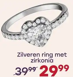 Lucardi Zilveren ring met zirkonia aanbieding
