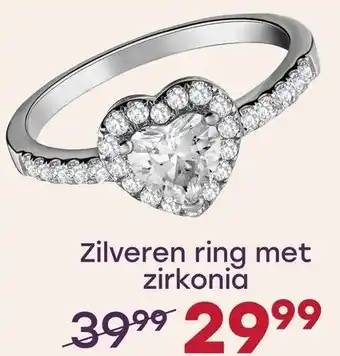 Lucardi Zilveren ring met zirkonia aanbieding
