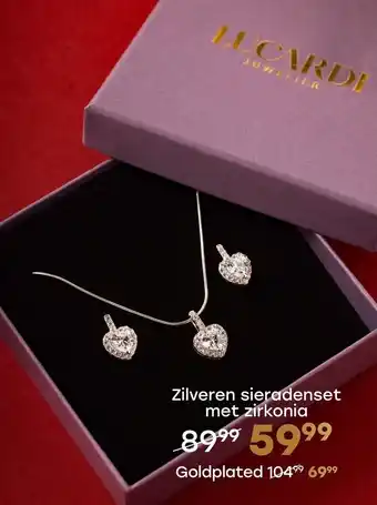 Lucardi Zilveren sieradenset met zirkonia aanbieding