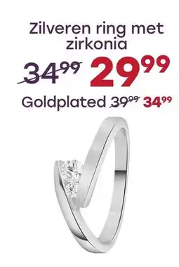 Lucardi Zilveren ring met zirkonia aanbieding