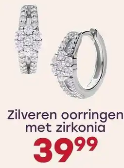 Lucardi Zilveren oorringen met zirkonia aanbieding