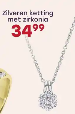 Lucardi Zilveren ketting met zirkonia aanbieding