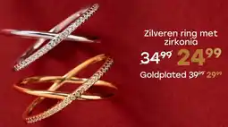 Lucardi Zilveren ring met zirkonia aanbieding