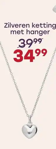 Lucardi Zilveren ketting met hanger aanbieding