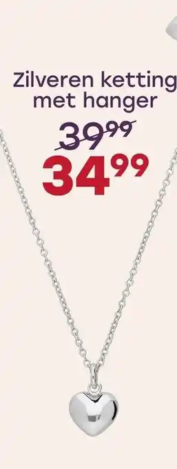 Lucardi Zilveren ketting met hanger aanbieding