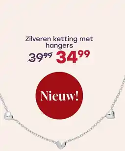 Lucardi Zilveren ketting met hangers aanbieding