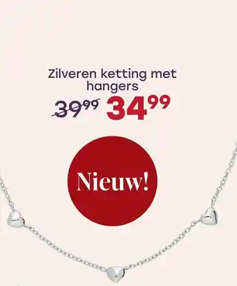 Lucardi Zilveren ketting met hangers aanbieding