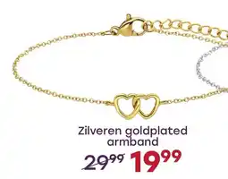 Lucardi Zilveren goldplated armband aanbieding