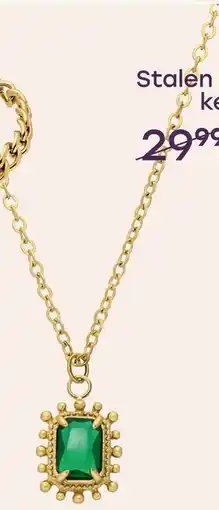 Lucardi Stalen goldplated ketting aanbieding