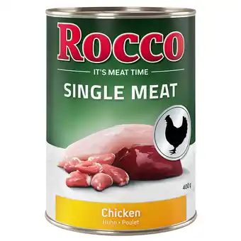 Zooplus Dubbelpakket Rocco Single Meat 12 x 400 g Hondenvoer - Kip aanbieding