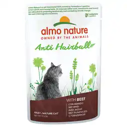 Zooplus 12kg + 6kg gratis! Almo Nature natvoer 18kg - Anti Hairball met Rund (18 x 70 g) aanbieding