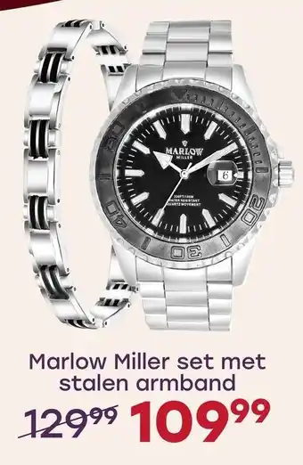Lucardi Marlow Miller set met stalen armband aanbieding
