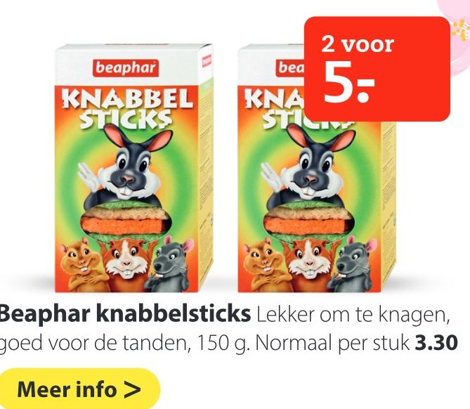 Boerenbond Beaphar knabbelsticks 150g aanbieding