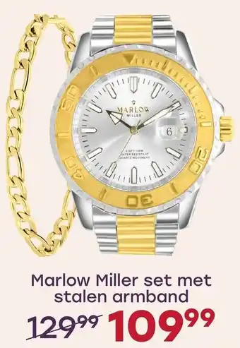 Lucardi Marlow Miller set met stalen armband aanbieding