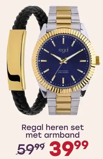 Lucardi Regal heren set met armband aanbieding