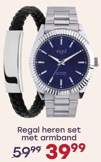 Lucardi Regal heren set met armband aanbieding