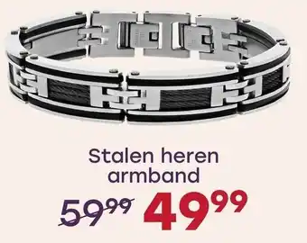 Lucardi Stalen heren armband aanbieding
