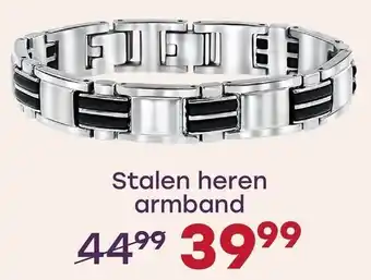 Lucardi Stalen heren armband aanbieding