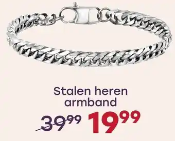 Lucardi Stalen heren armband aanbieding