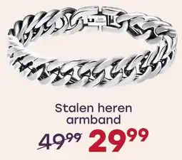 Lucardi Stalen heren armband aanbieding