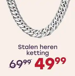 Lucardi Stalen heren ketting aanbieding