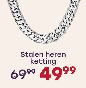 Lucardi Stalen heren ketting aanbieding