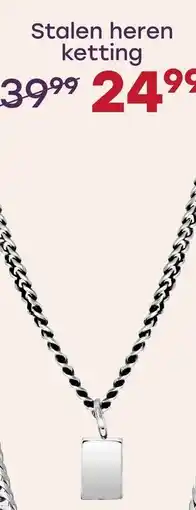 Lucardi Stalen heren ketting aanbieding