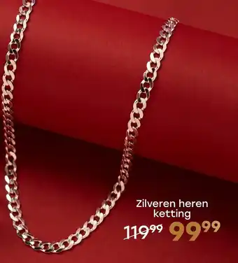 Lucardi Zilveren heren ketting aanbieding