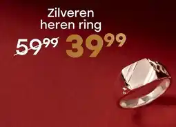 Lucardi Zilveren heren ring aanbieding