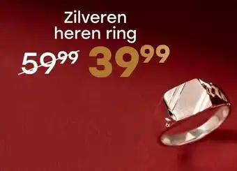 Lucardi Zilveren heren ring aanbieding