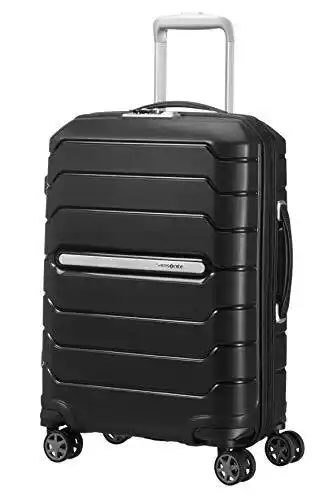 Amazon Samsonite Flux - Spinner S, Uitschuifbare handbagage, 55 cm, 37/44 L, Zwart (Black) aanbieding
