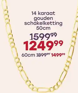 Lucardi 14 karaat gouden schakelketting aanbieding