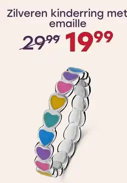 Lucardi Zilveren kinderring met emaille aanbieding