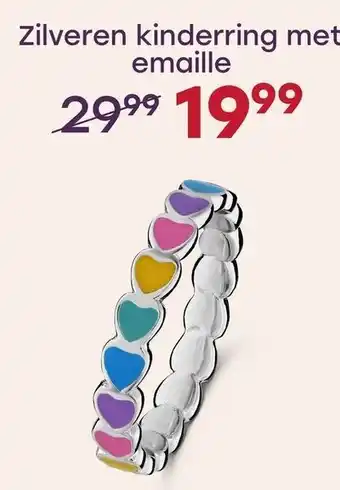Lucardi Zilveren kinderring met emaille aanbieding