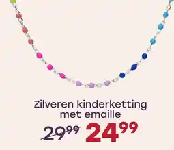 Lucardi Zilveren kinderketting met emaille aanbieding