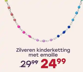 Lucardi Zilveren kinderketting met emaille aanbieding