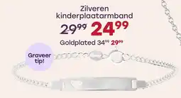 Lucardi Zilveren kinderplaatarmband aanbieding