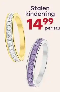 Lucardi Stalen kinderring aanbieding
