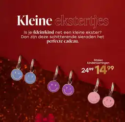 Lucardi Stalen kinderoorringen aanbieding