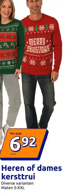 Action Heren of dames kersttrui aanbieding